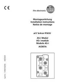Notice IFM AC007A Elektronisches modul