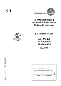 Notice IFM AC2807 Elektronisches modul