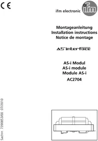 Notice IFM AC2704 Elektronisches modul