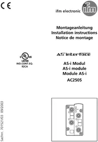 Notice IFM AC2505 Elektronisches modul