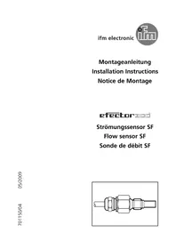 Notice IFM SF0534 Capteur de débit