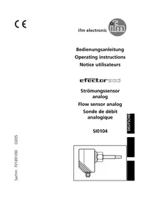 Notice IFM SI0104 Capteur de débit