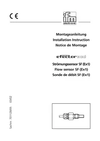 Notice IFM SF0708 Capteur de débit