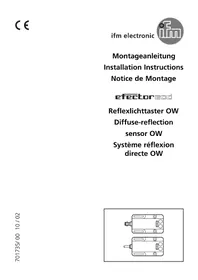 Notice IFM OW1016 Capteur de porte/fenêtre