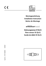 Notice IFM SF0701 Capteur de débit