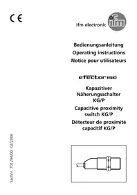 Notice IFM KG5025 Proximity sensor