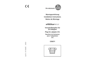 Notice IFM E30071 Accessoire industriel