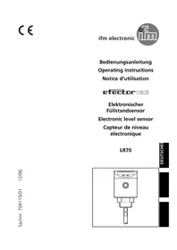 Notice IFM LR7024 Capteur électronique de niveau