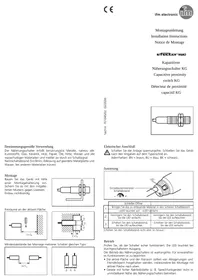 Notice IFM KG5010 Détecteur de proximité capacitif