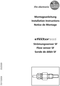 Notice IFM SF3001 Capteur de débit
