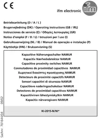Notice IFM KI5032 Détecteur de proximité capacitif
