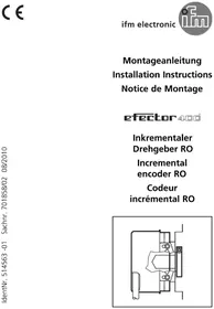 Notice IFM RO1376 Drehgeber