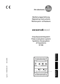 Notice IFM DD0024 Système d'évaluation d'impulsions