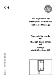 Notice IFM OR0008 Capteur photoélectrique