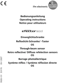 Notice IFM OS5017 Capteur photoélectrique