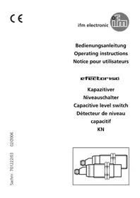 Notice IFM KN5103 Détecteur de niveau capacitif