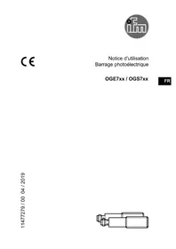 Notice IFM OGE703 Capteur photoélectrique