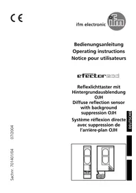 Notice IFM OJ5193 Capteur photoélectrique