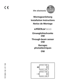Notice IFM OW1013 Capteur photoélectrique
