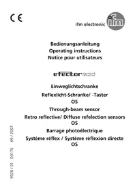 Notice IFM OS5026 Capteur photoélectrique