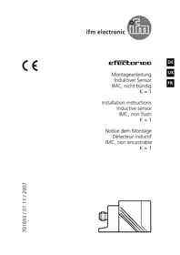 Notice IFM IM5108 Capteur inductif
