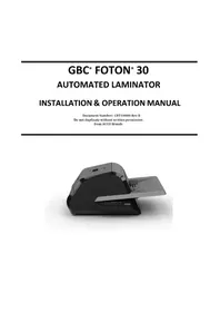 Notice GBC FOTON 30 Machine à laminer