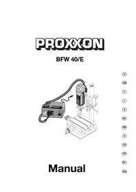Notice PROXXON BFW 40E Rabot