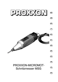 Notice PROXXON MSG Ponceuse