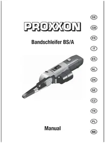 Notice PROXXON BSA 29810 Ponceuse