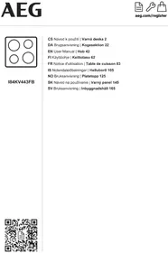 Notice AEG I84KV443FB Eldavél