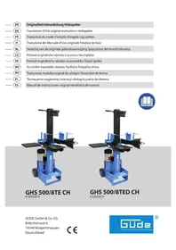 Notice Güde GHS 5008TE CH Fendeur de bois