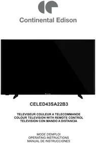 Notice CONTINENTAL EDISON CELED43SA22B3 Televisión