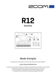 Notice ZOOM R12 Enregistreur de voix