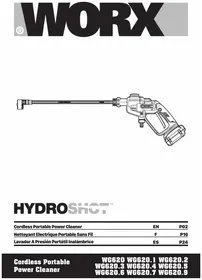 Notice WORX HYDROSHOT WG620.3 Nettoyeur haute pression