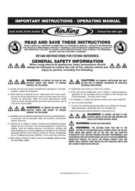 Notice Air King DL4D Ventilateur d'extraction