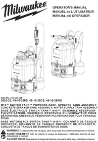 Notice MILWAUKEE 491628WS Pulvérisateur électrique