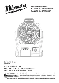 Notice MILWAUKEE 088620 Ventilateur