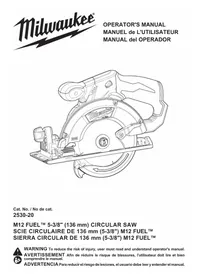 Notice MILWAUKEE 253020 Electric saw