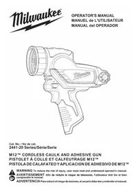 Notice MILWAUKEE 244120 Pistolet à colle