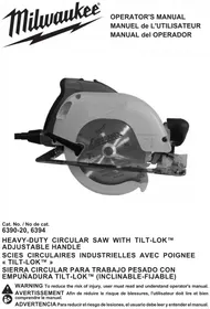 Notice MILWAUKEE 639421 Scie électrique