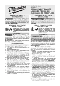 Notice MILWAUKEE 49162775 Accessoires pour outils électriques