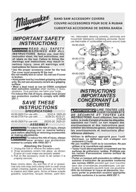 Notice MILWAUKEE 49902729 Scie électrique