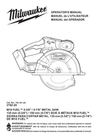 Notice MILWAUKEE 278220 Scie électrique