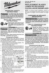 Notice MILWAUKEE 49162774 Accessoires pour outils électriques