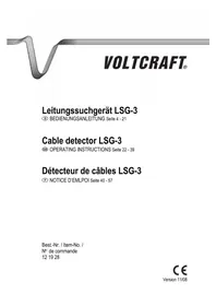 Notice VOLTCRAFT LSG3 Détecteur de câbles