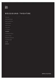 Notice BANG & OLUFSEN BEOSOUND THEATRE Barra de sonido