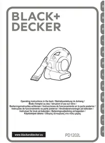 Notice BLACK & DECKER PD1202L Aspirateur à main