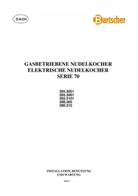 Notice BARTSCHER 286310 Pasta machine