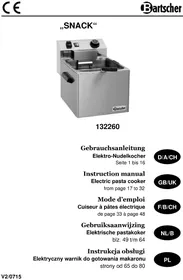 Notice BARTSCHER 132260 Pasta machine