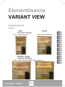 Notice HARVIA VARIANT VIEW S2020SV Sauna